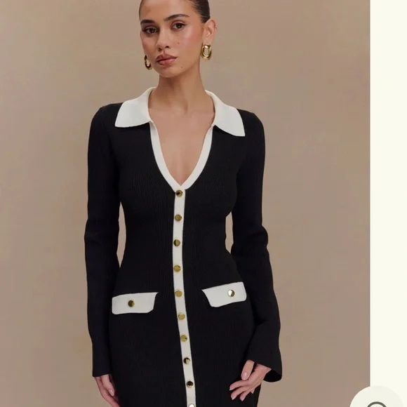 NEW Meshki Long sleeve knit dress - Picture 8 of 8